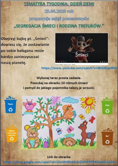 LINK DO OBRAZKA <a>https://drive.google.com/open?id=16sIWHRxAX-ErZJkfvFEPR4SSv4GUj1KG</a> LINK DO BAJKI <a>https://www.youtube.com/watch?v=3B5JRCqt8HU</a>