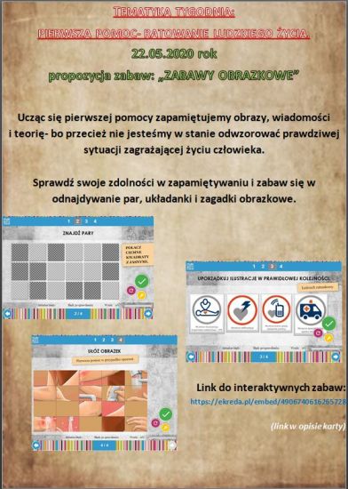 Link do interaktywnych zabaw: <a>https://ekreda.pl/embed/4906740616265728</a>